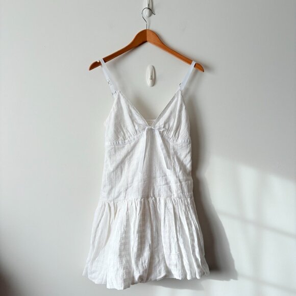 Hollister V-Neck Bubble Mini Dress NWT White Size Small - Picture 3 of 8